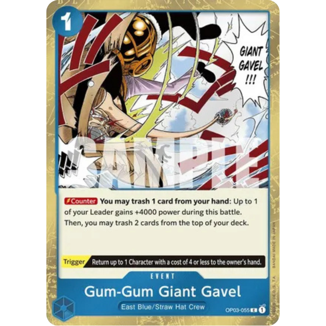 Gum-Gum Giant Gavel (Jolly Roger Foil) (OP03-055) - Premium Booster -The Best- Foil