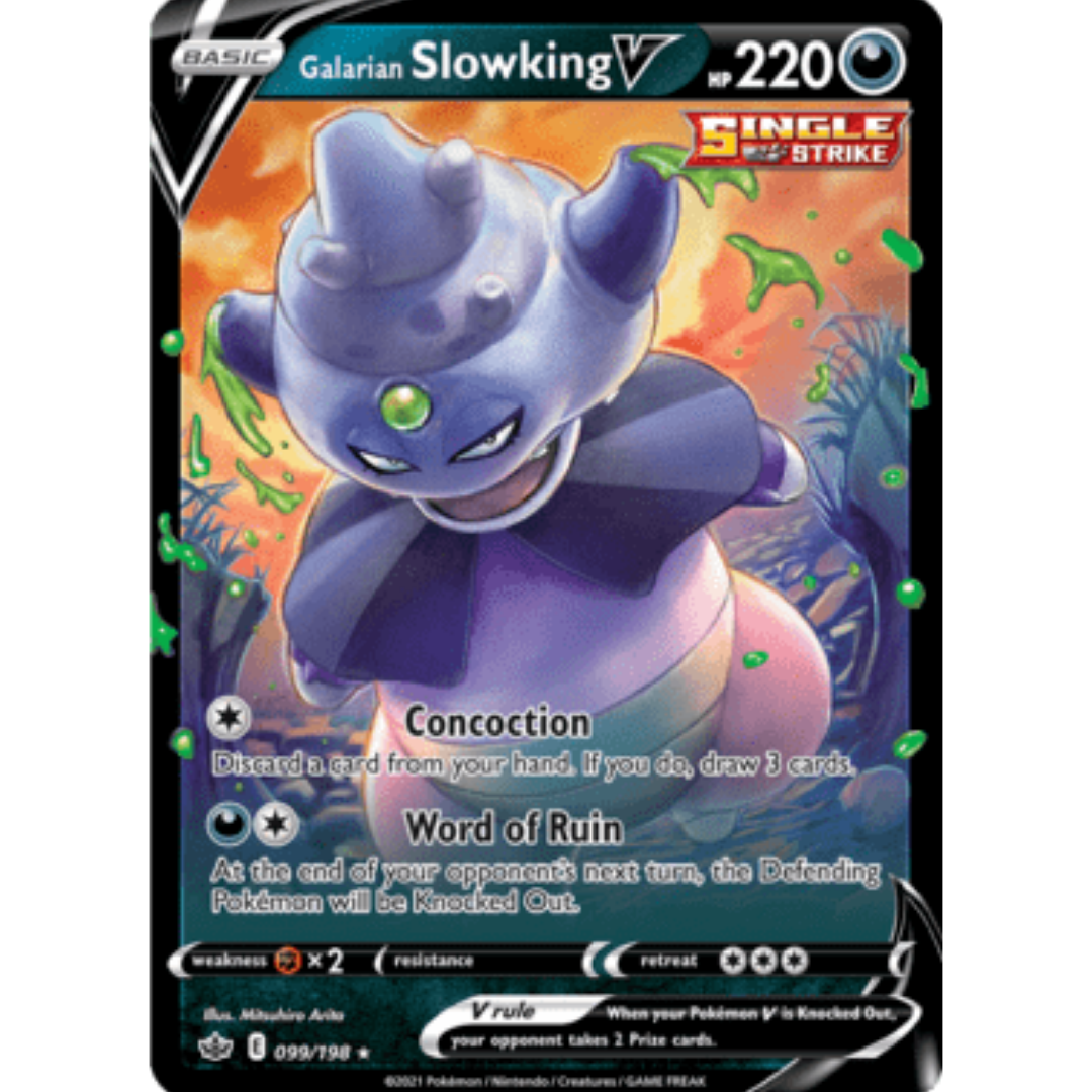 Galarian Slowking V 099 - Holofoil SWSH06 Chilling Reign - Ultra Rare