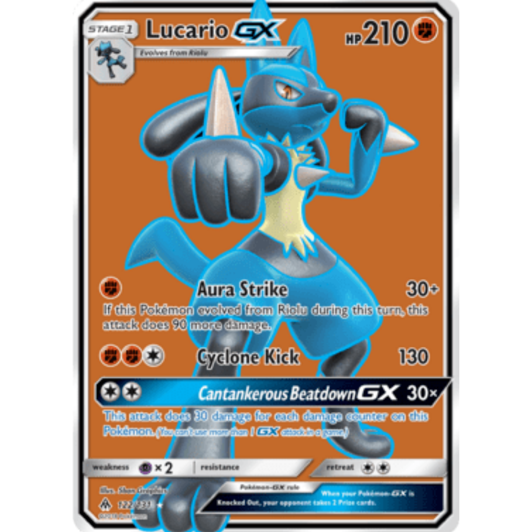 Lucario GX (Full Art) - Holofoil SM Forbidden Light - Ultra Rare