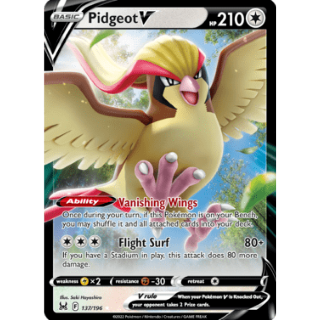 Pidgeot V 137 - Holofoil SWSH11 Lost Origin - Ultra Rare