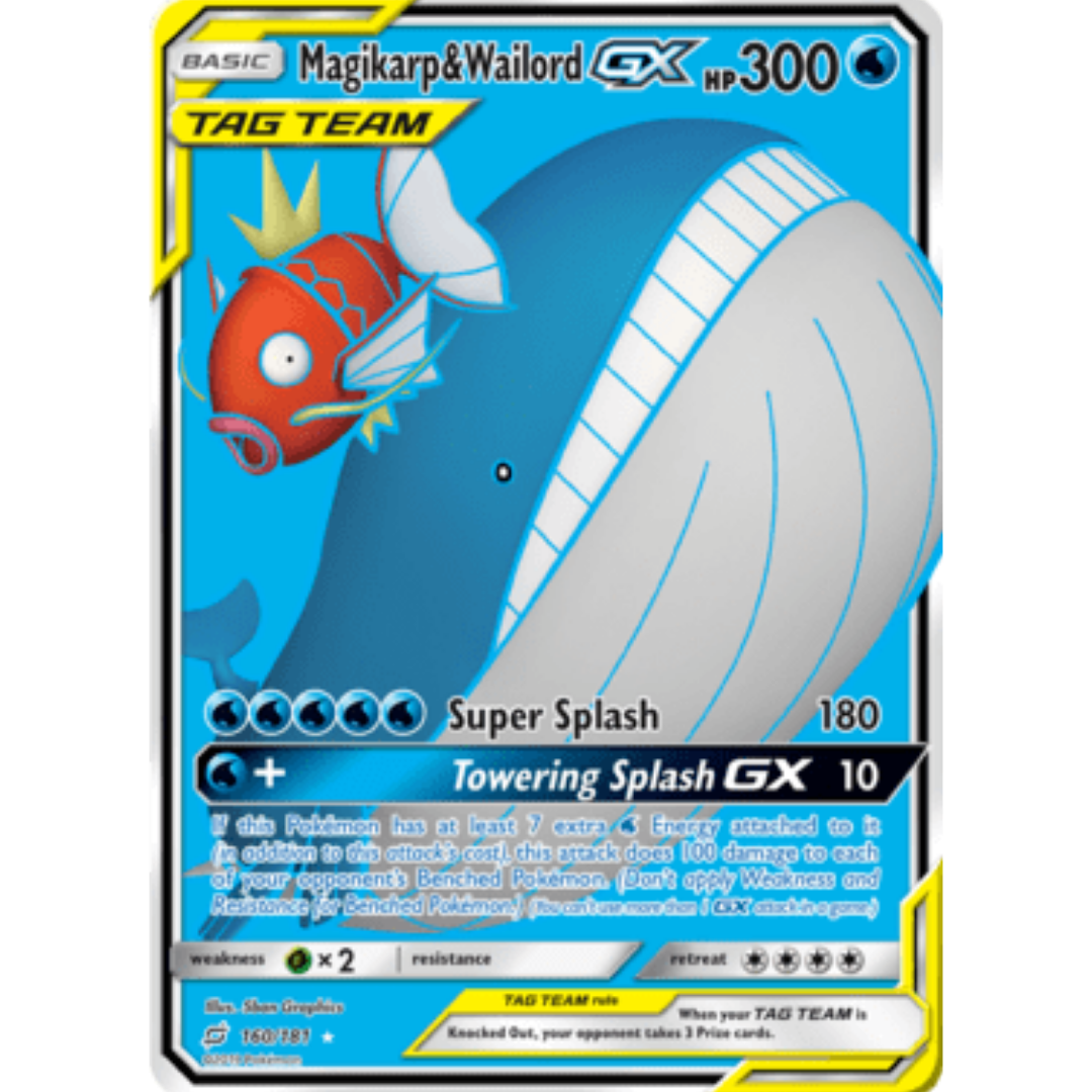 Magikarp & Wailord GX (Full Art) - Holofoil SM Team Up - Ultra Rare