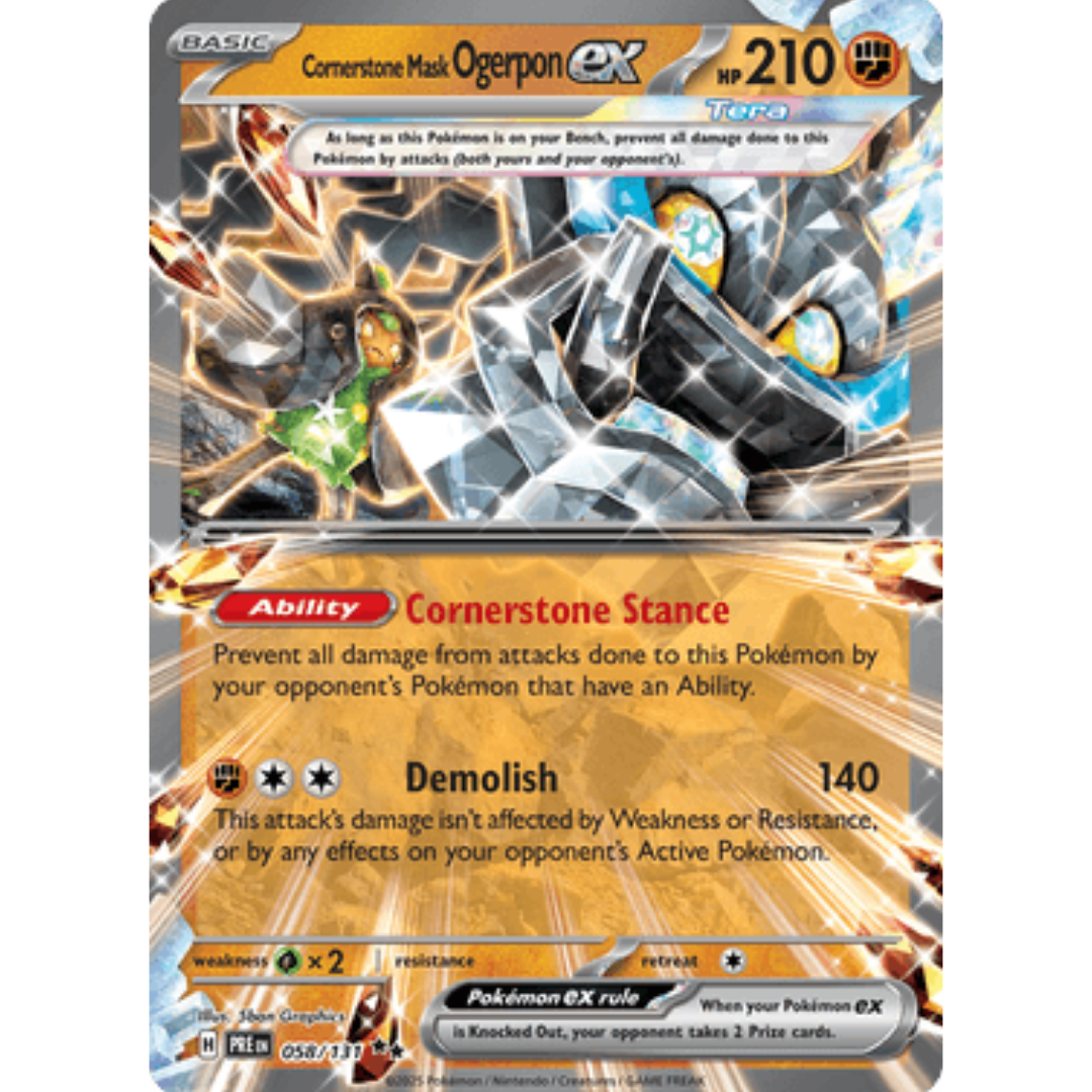 Cornerstone Mask Ogerpon ex 058/131 - Holofoil SV Prismatic Evolutions - Double Rare