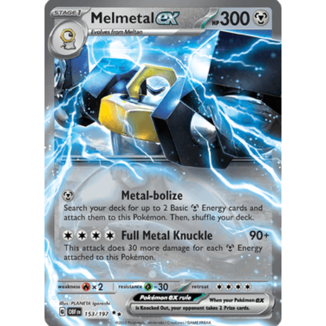 Melmetal ex 153 - Holofoil SV03 Obsidian Flames - Double Rare
