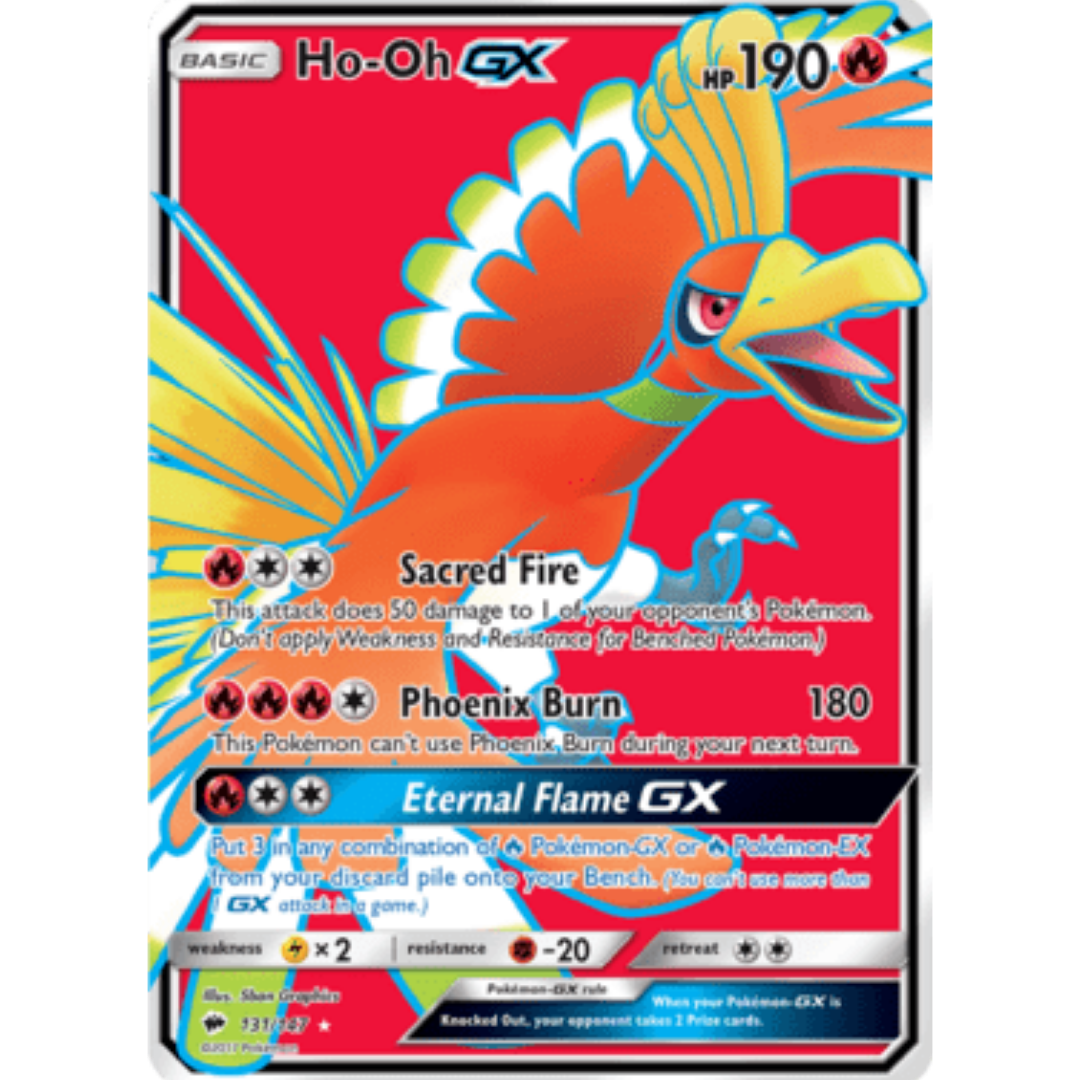 Ho-Oh GX (Full Art) 131/147 - Holofoil SM Burning Shadows - Ultra Rare