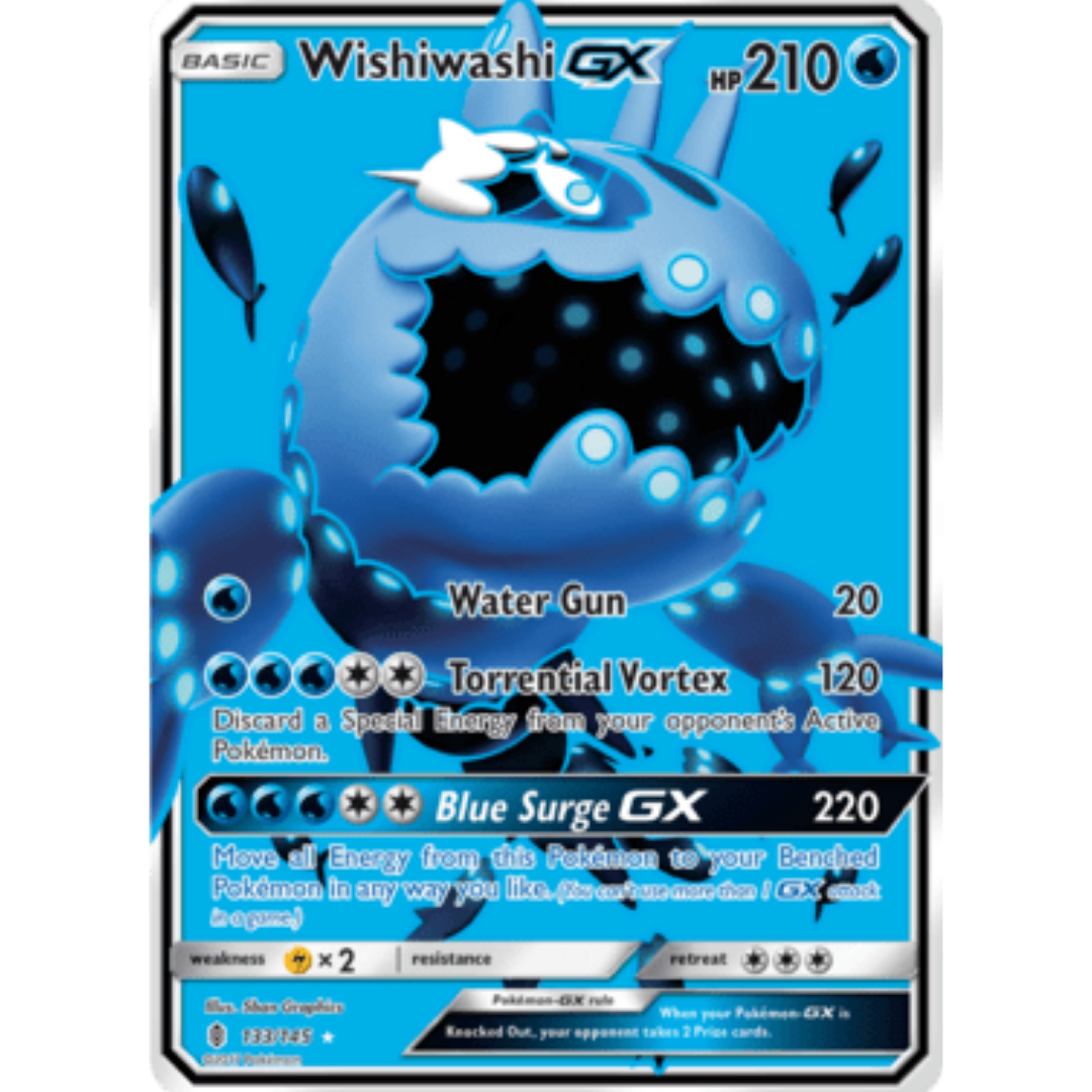 Wishiwashi GX (Full Art) 133 - Holofoil SM Guardians Rising - Ultra Rare