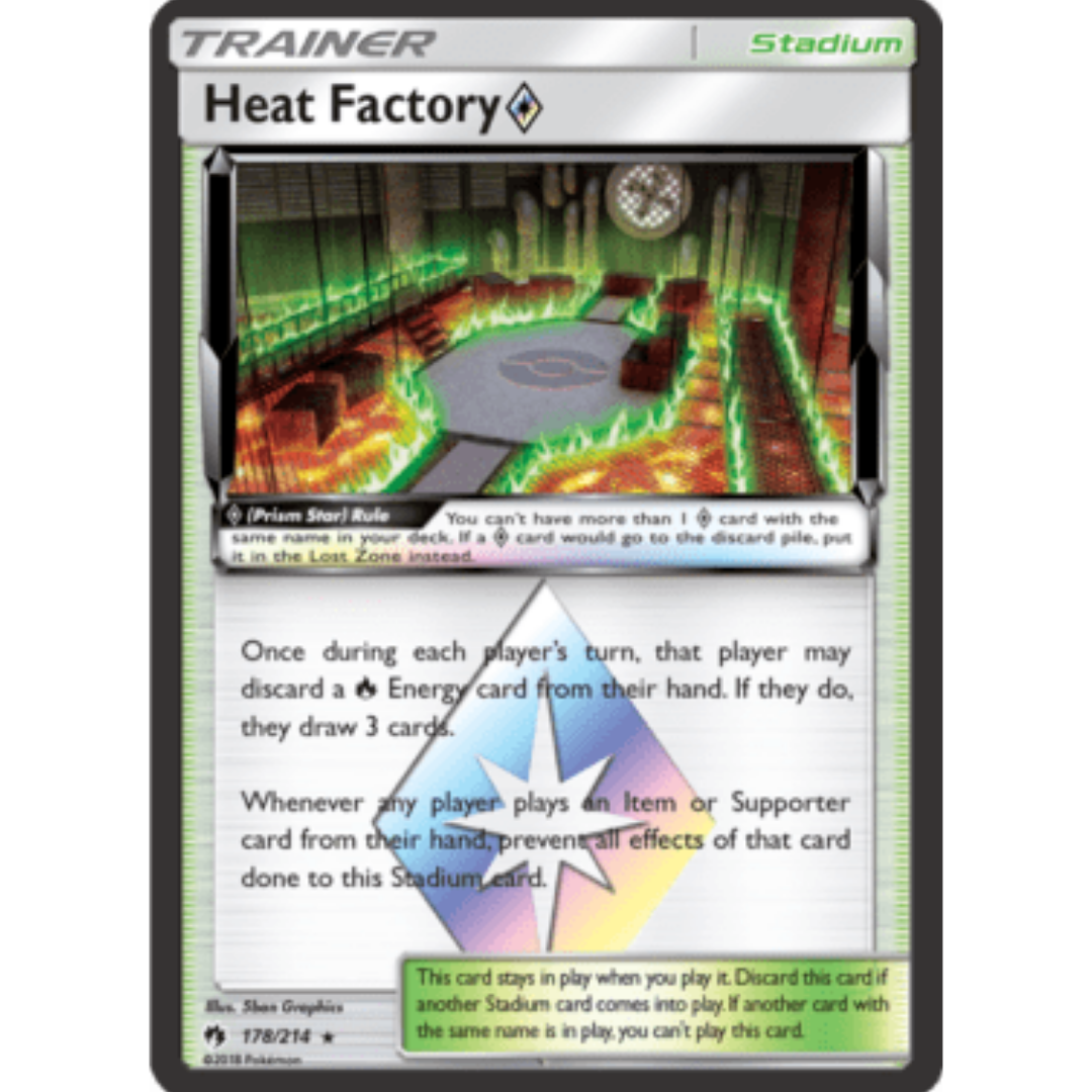 Heat Factory Prism Star 178 - Holofoil SM Lost Thunder - Prism Rare