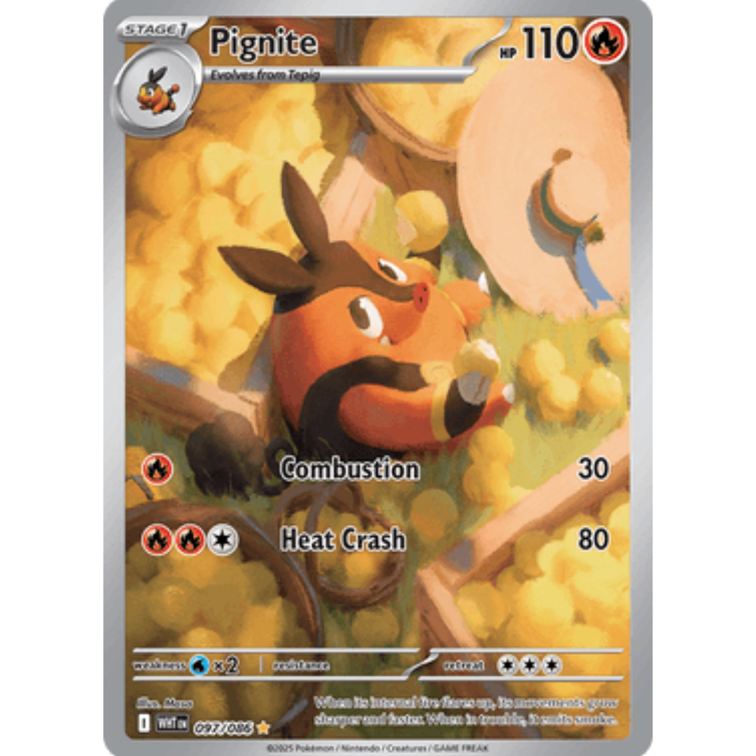 Pignite 097/086 - Holofoil SV White Flare - Illustration Rare
