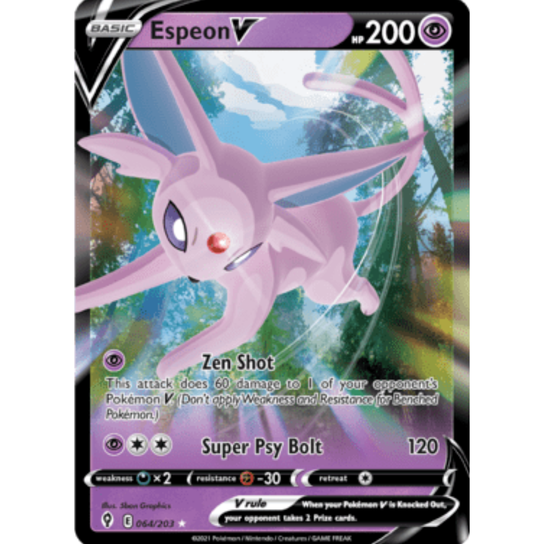 Espeon V 064 - Holofoil SWSH07 Evolving Skies - Ultra Rare