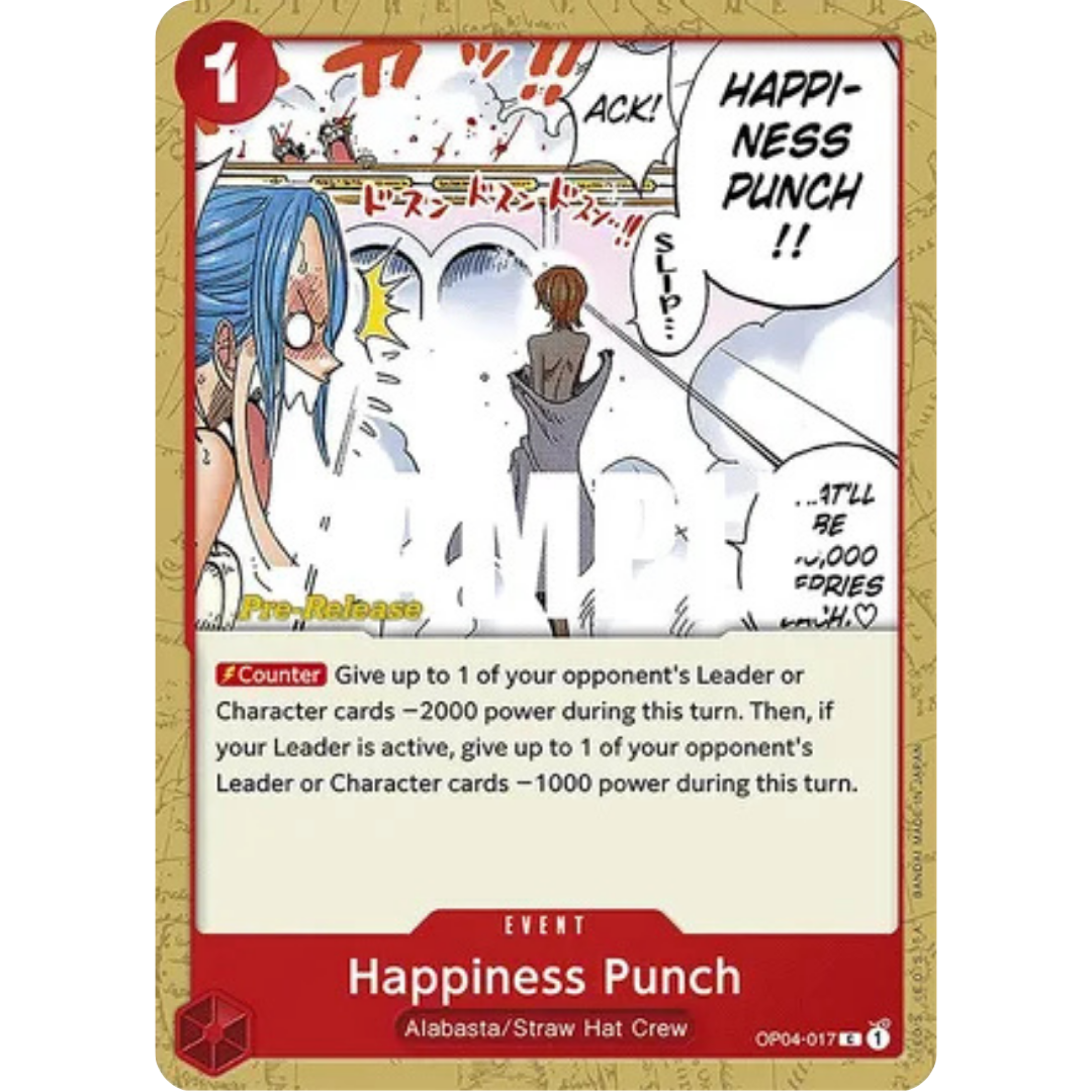 Happiness Punch (OP04-017) - Kingdoms of Intrigue Pre-Release Cards
