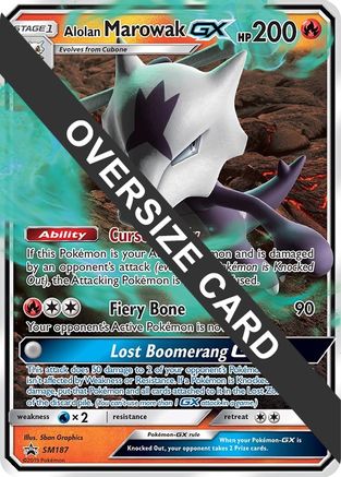 Alolan Marowak GX - SM187 - Holofoil Jumbo Cards - Promo