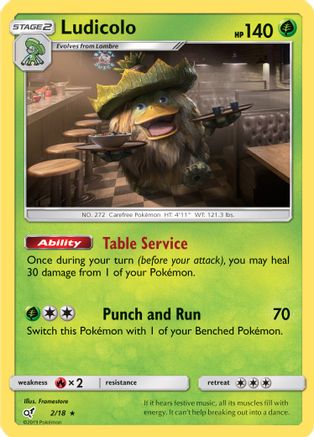 Ludicolo 002 - Holofoil Detective Pikachu - Rare