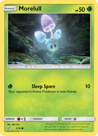 Morelull (Holo Common) 003 - Holofoil Detective Pikachu - Common