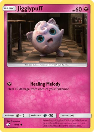 Jigglypuff (Holo Common) 014 - Holofoil Detective Pikachu - Common