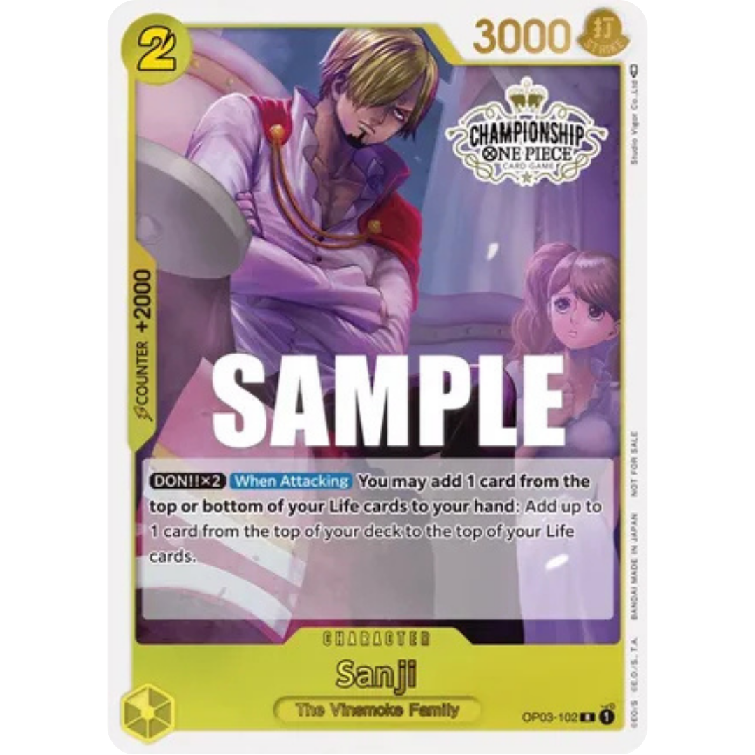 Sanji (Store Championship Participation Pack Vol. 2) (OP03-102) - One Piece Promotion Cards Foil