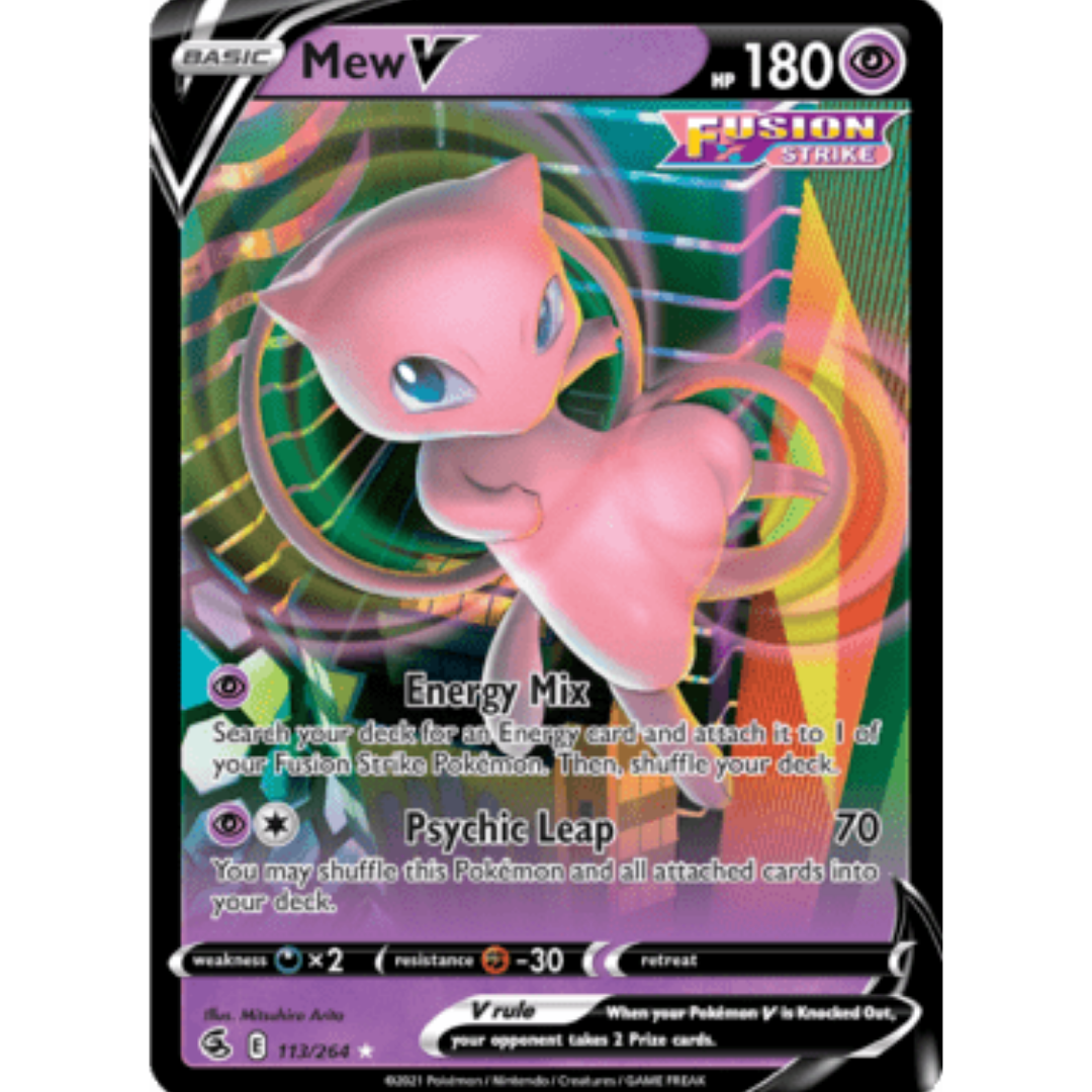 Mew V 113 - Holofoil SWSH08 Fusion Strike - Ultra Rare