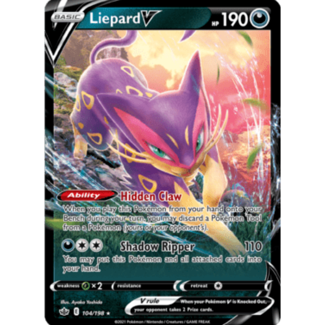 Liepard V 104 - Holofoil SWSH06 Chilling Reign - Ultra Rare