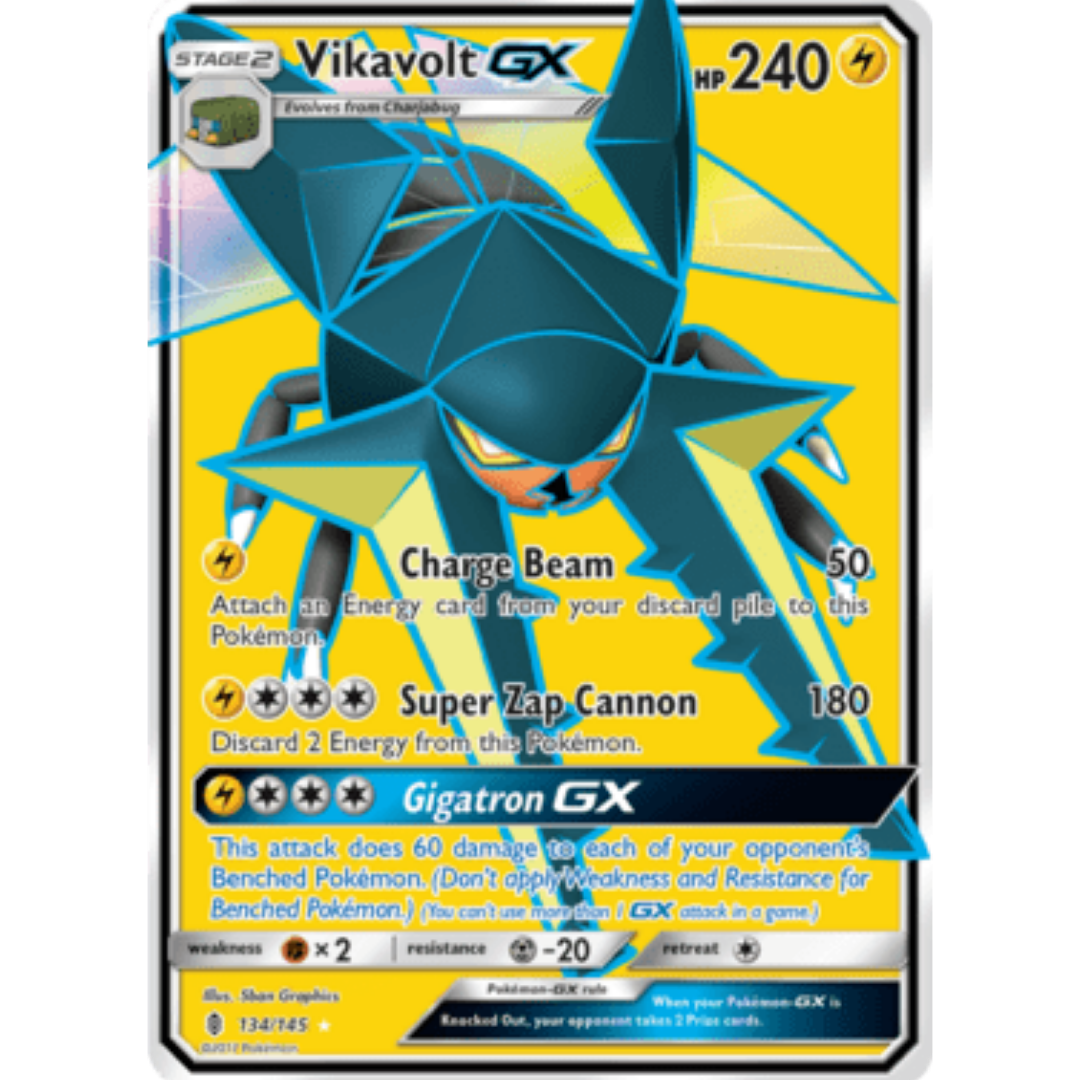 Vikavolt GX (Full Art) - Holofoil SM Guardians Rising - Ultra Rare
