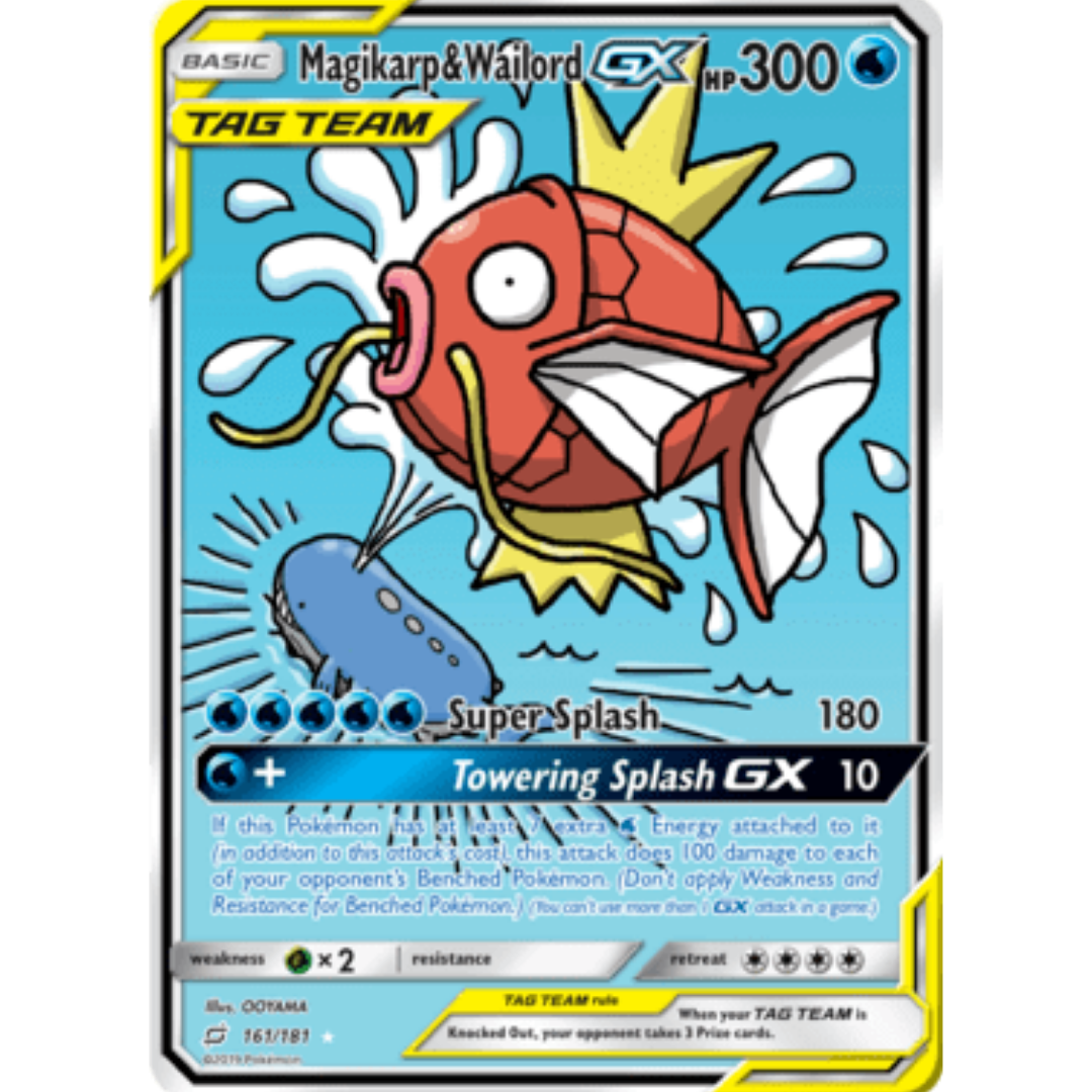 Magikarp & Wailord GX (Alternate Full Art) - Holofoil SM Team Up - Ultra Rare