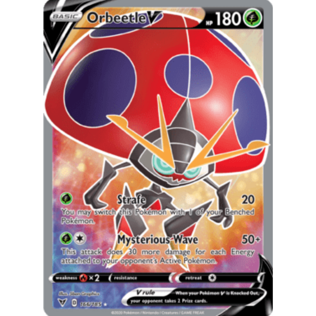 Orbeetle V (Full Art) 166 - Holofoil SWSH04 Vivid Voltage - Ultra Rare