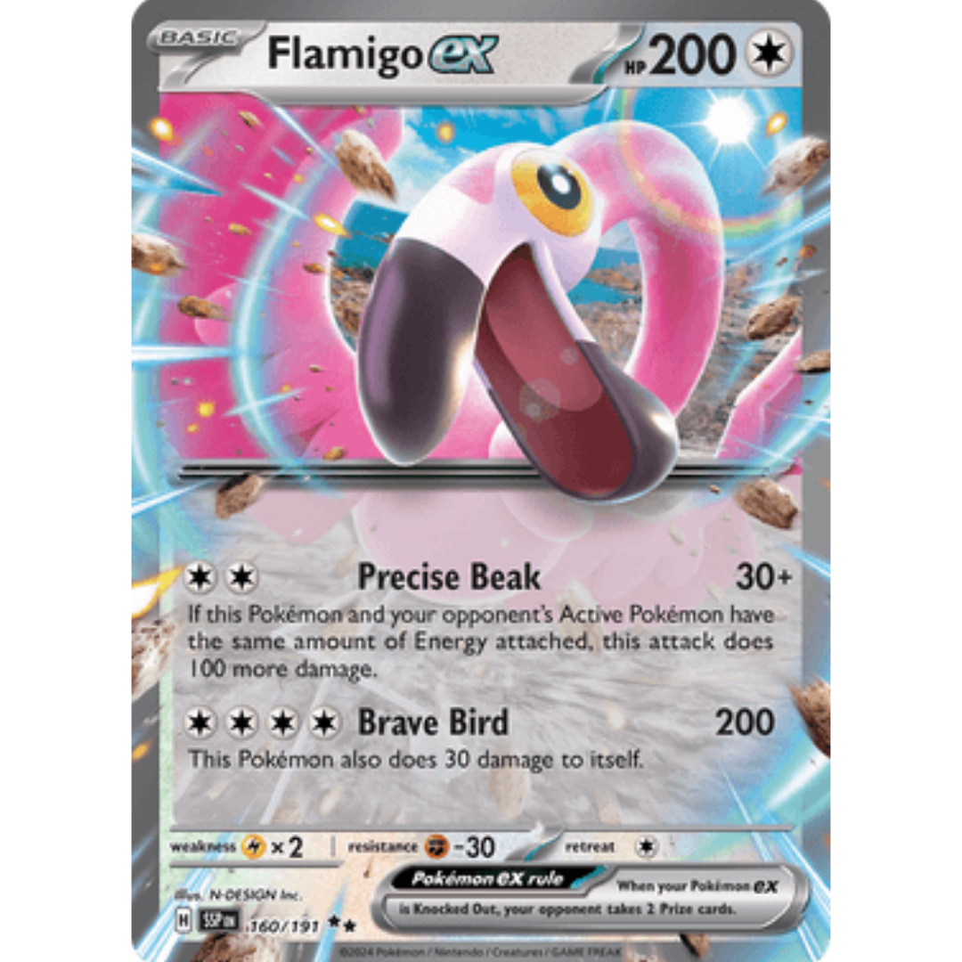 Flamigo ex 160 - Holofoil SV08 Surging Sparks - Double Rare