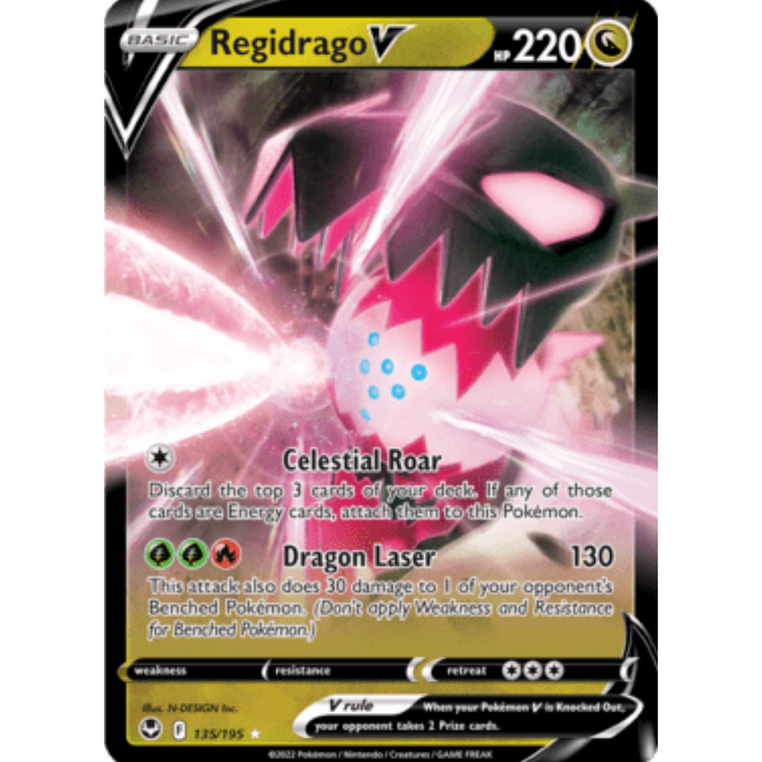 Regidrago V 135 - Holofoil SWSH12 Silver Tempest - Ultra Rare