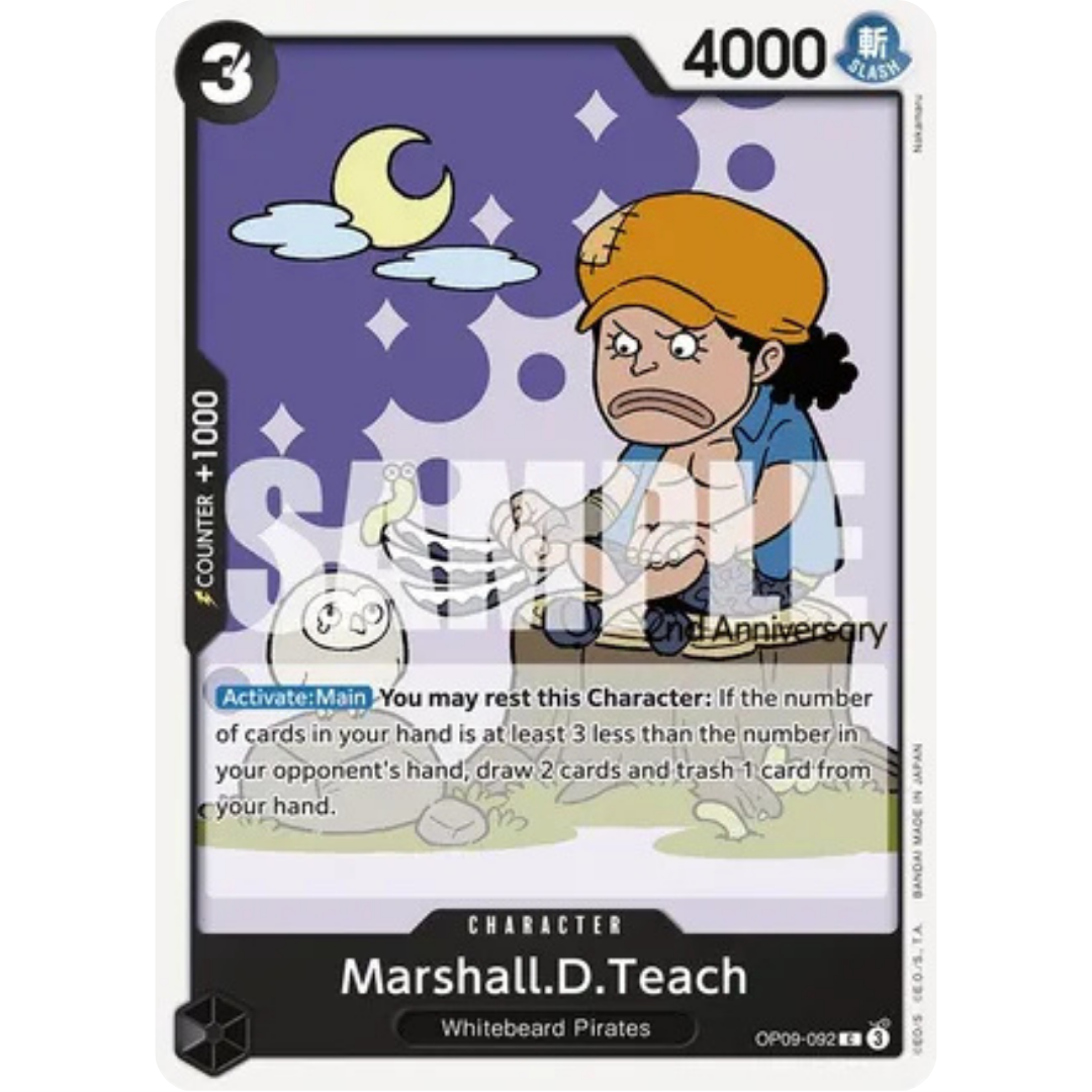 Marshall.D.Teach (092) (OP09-092) - Emperors in the New World: 2nd Anniversary Tournament Cards