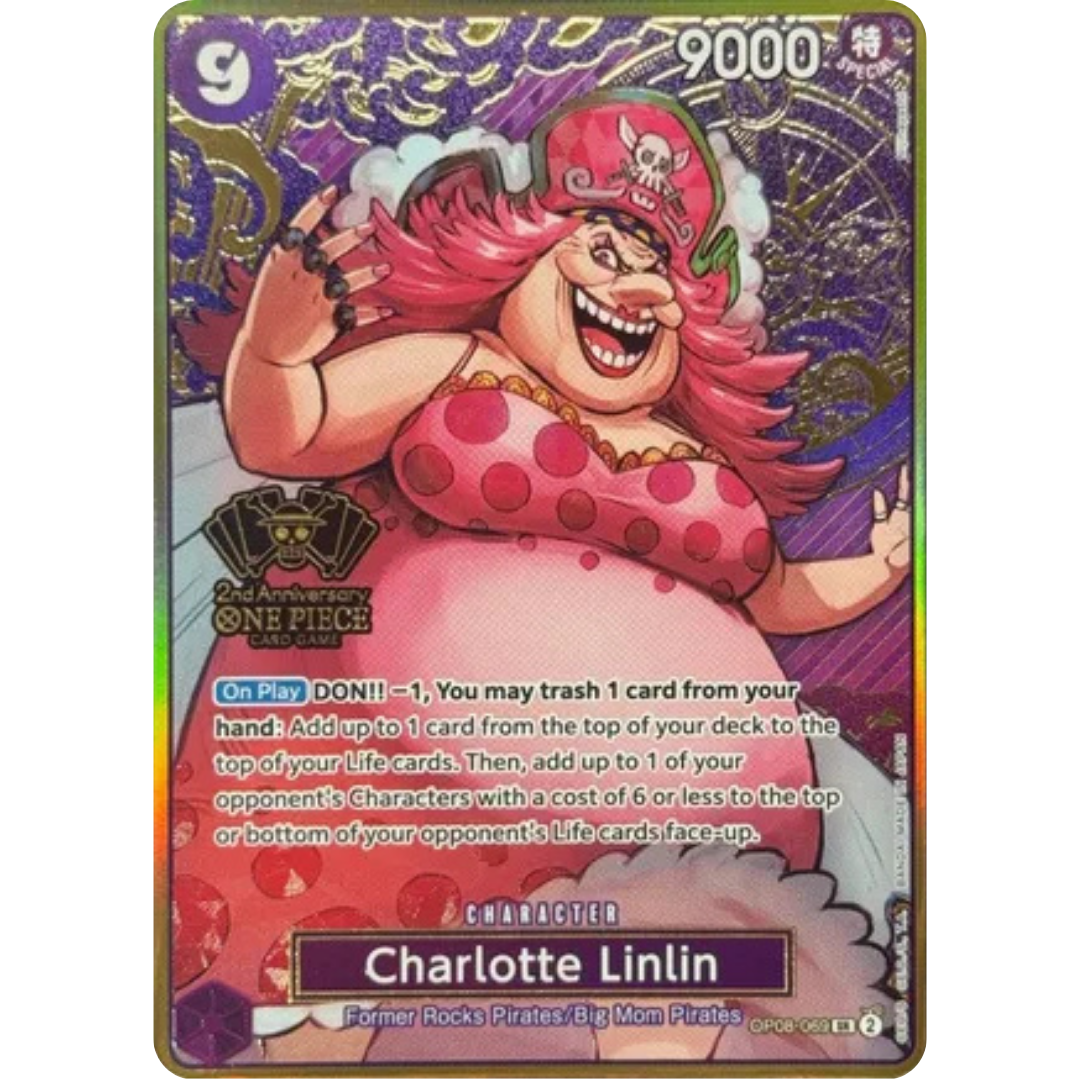 Charlotte Linlin (One Piece Japanese Version 2nd Anniversary Set) (OP08-069) - One Piece Promotion Cards Foil