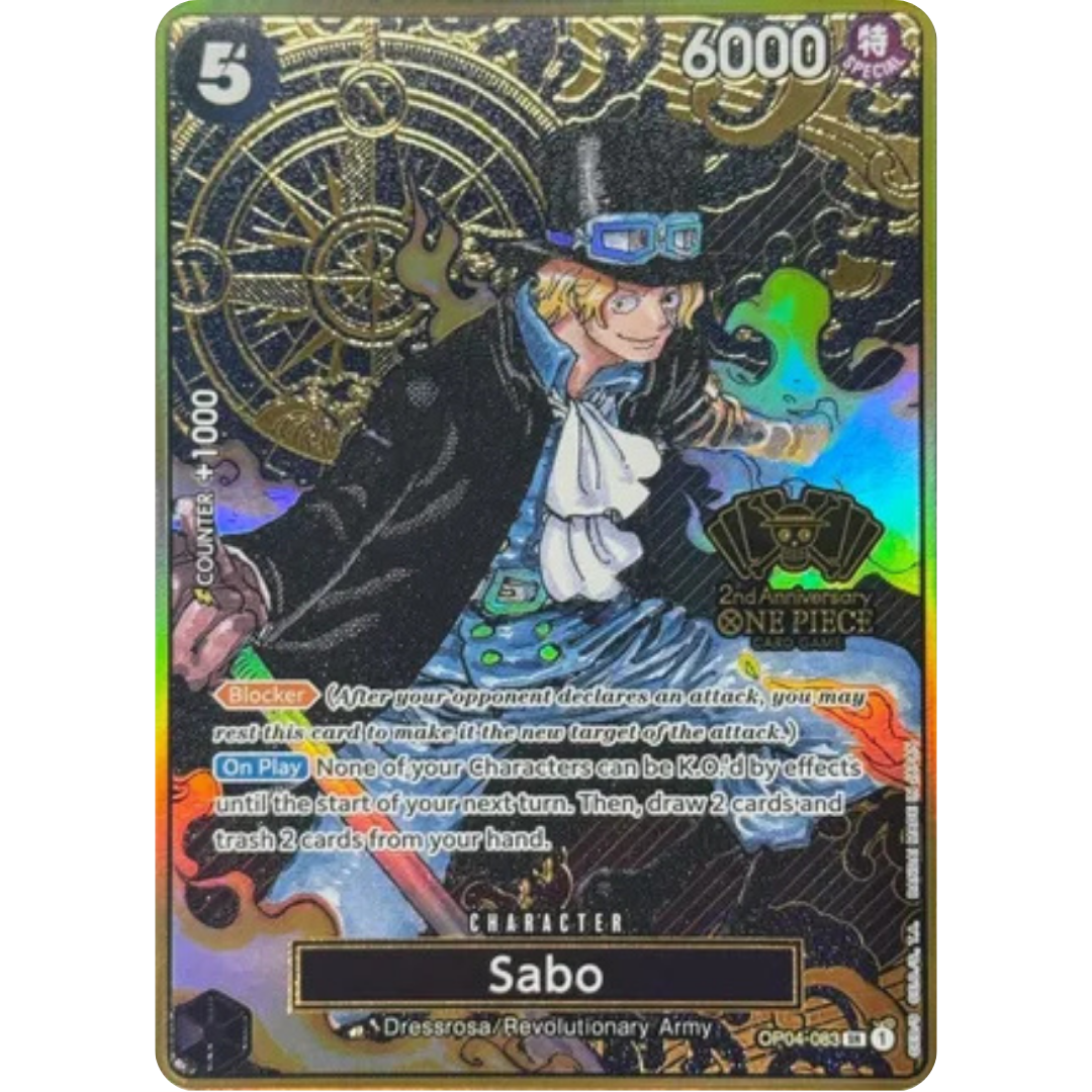 Sabo (One Piece Japanese Version 2nd Anniversary Set) (OP04-083) - One Piece Promotion Cards Foil
