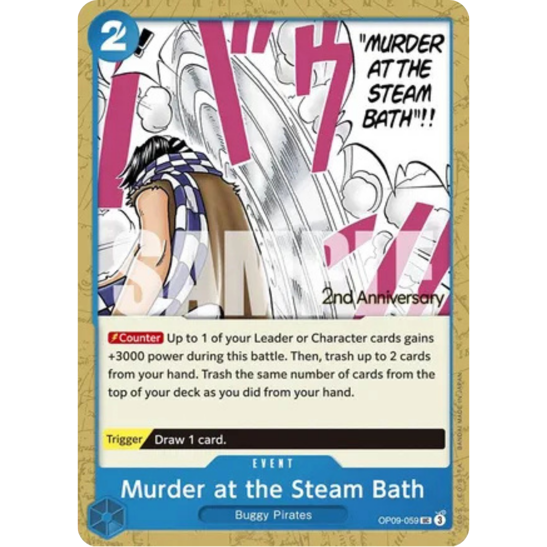 Murder at the Steam Bath (OP09-059) - Emperors in the New World: 2nd Anniversary Tournament Cards