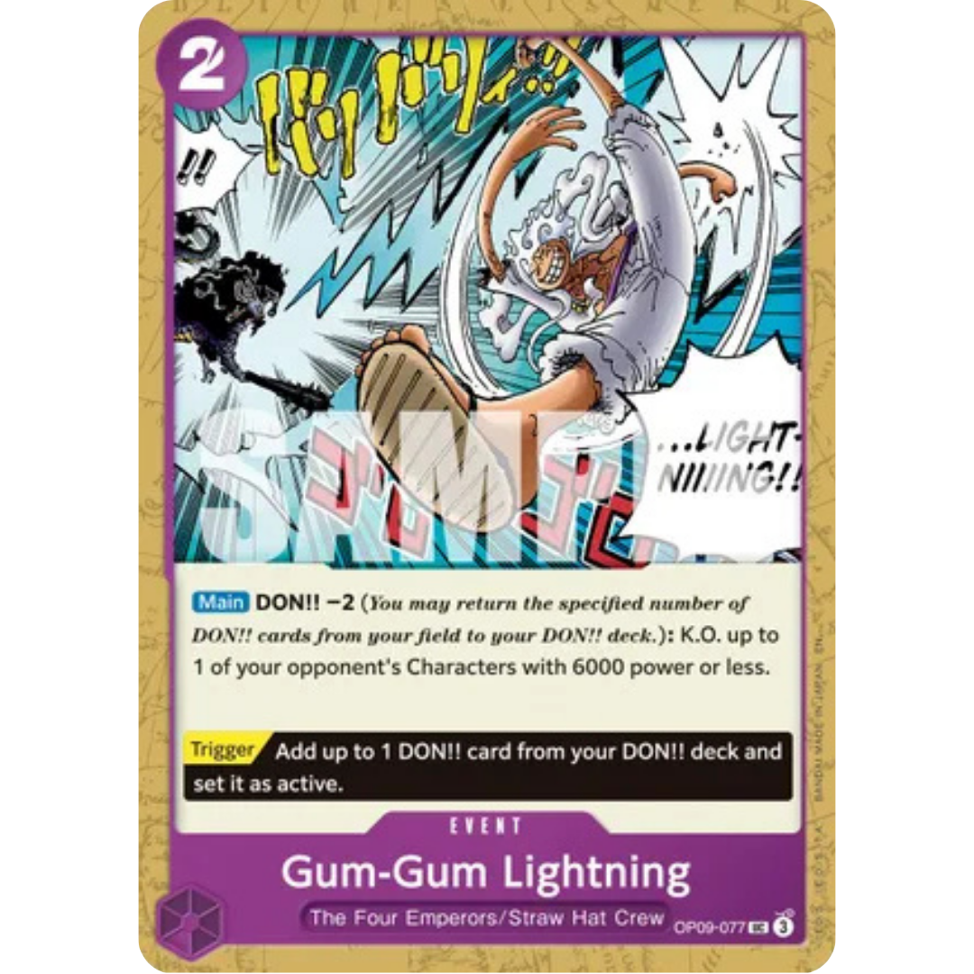 Gum-Gum Lightning (Reprint) (OP09-077) - Premium Booster -The Best- Vol. 2