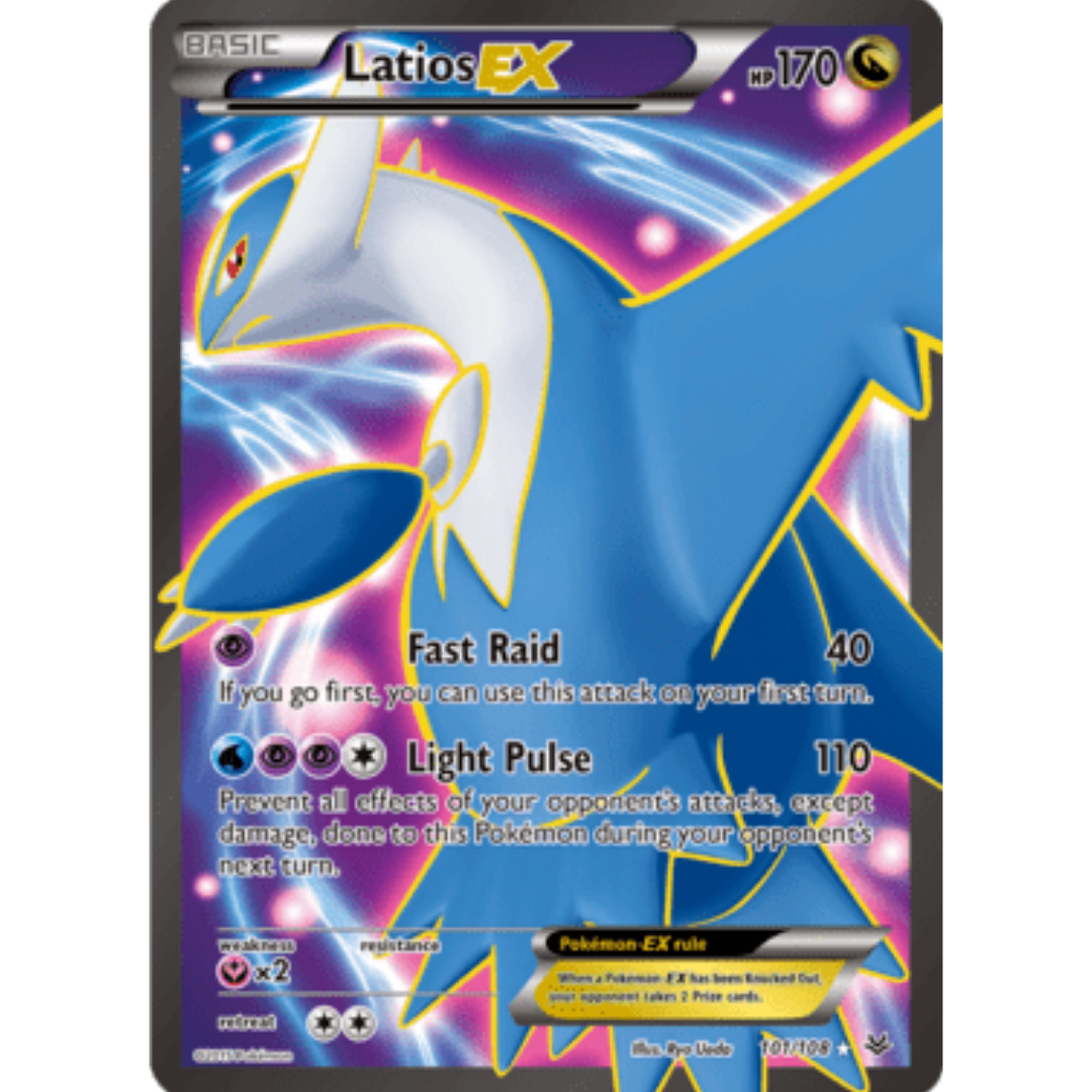 Latios EX (101 Full Art) 101/108 - Holofoil XY Roaring Skies - Ultra Rare