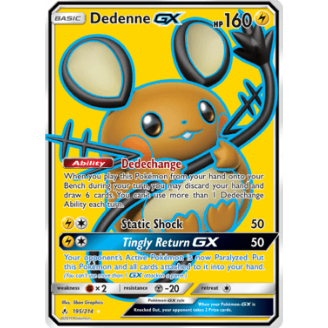 Dedenne GX (Full Art) - Holofoil SM Unbroken Bonds - Ultra Rare