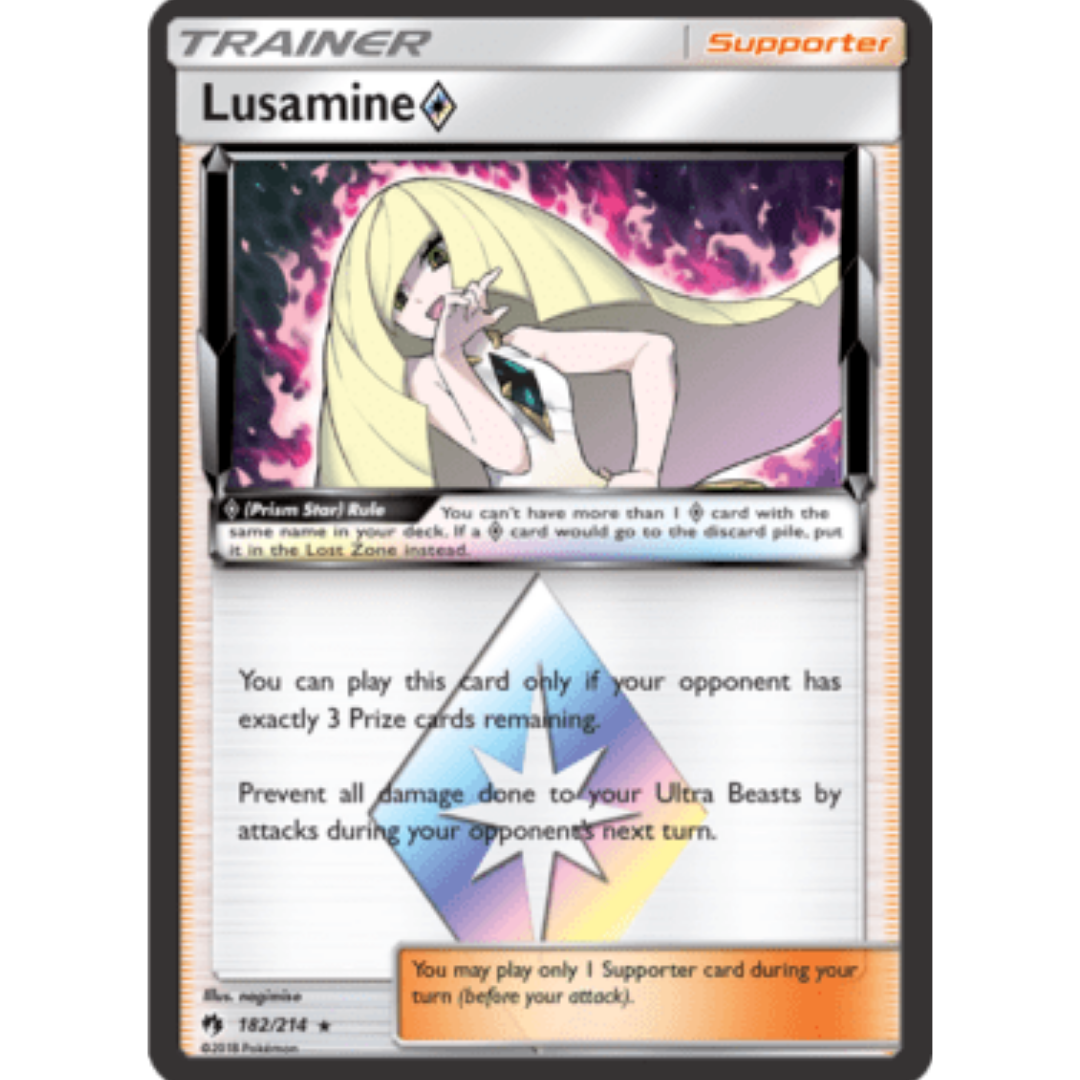Lusamine Prism Star 182 - Holofoil SM Lost Thunder - Prism Rare