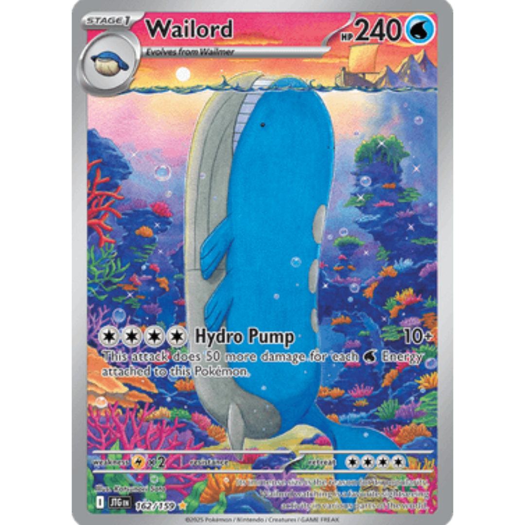 Wailord 162/159 - Holofoil SV09 Journey Together - Illustration Rare