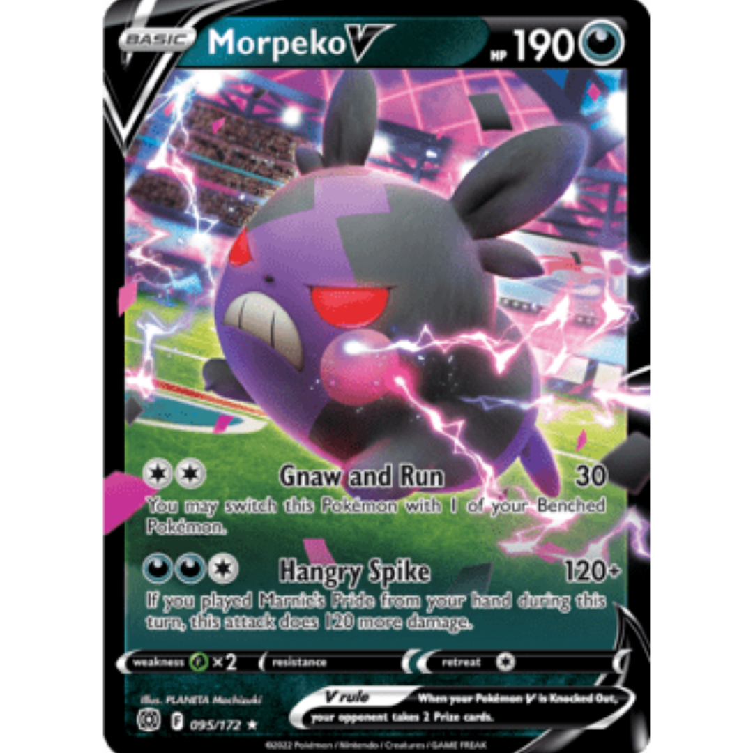 Morpeko V 095 - Holofoil SWSH09 Brilliant Stars - Ultra Rare