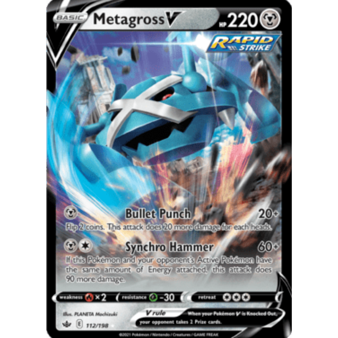 Metagross V 112 - Holofoil SWSH06 Chilling Reign - Ultra Rare