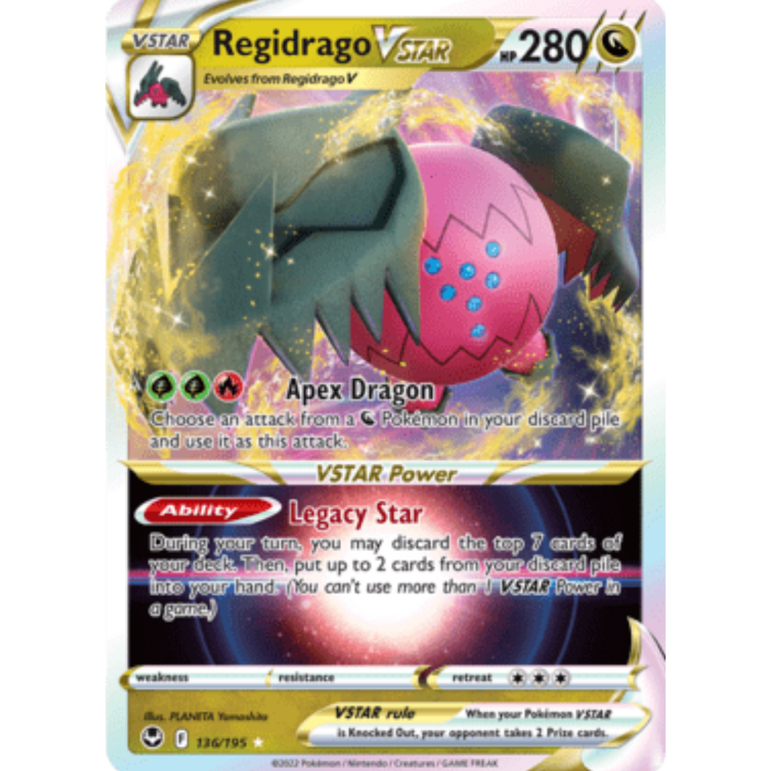 Regidrago VSTAR 136 - Holofoil SWSH12 Silver Tempest - Ultra Rare