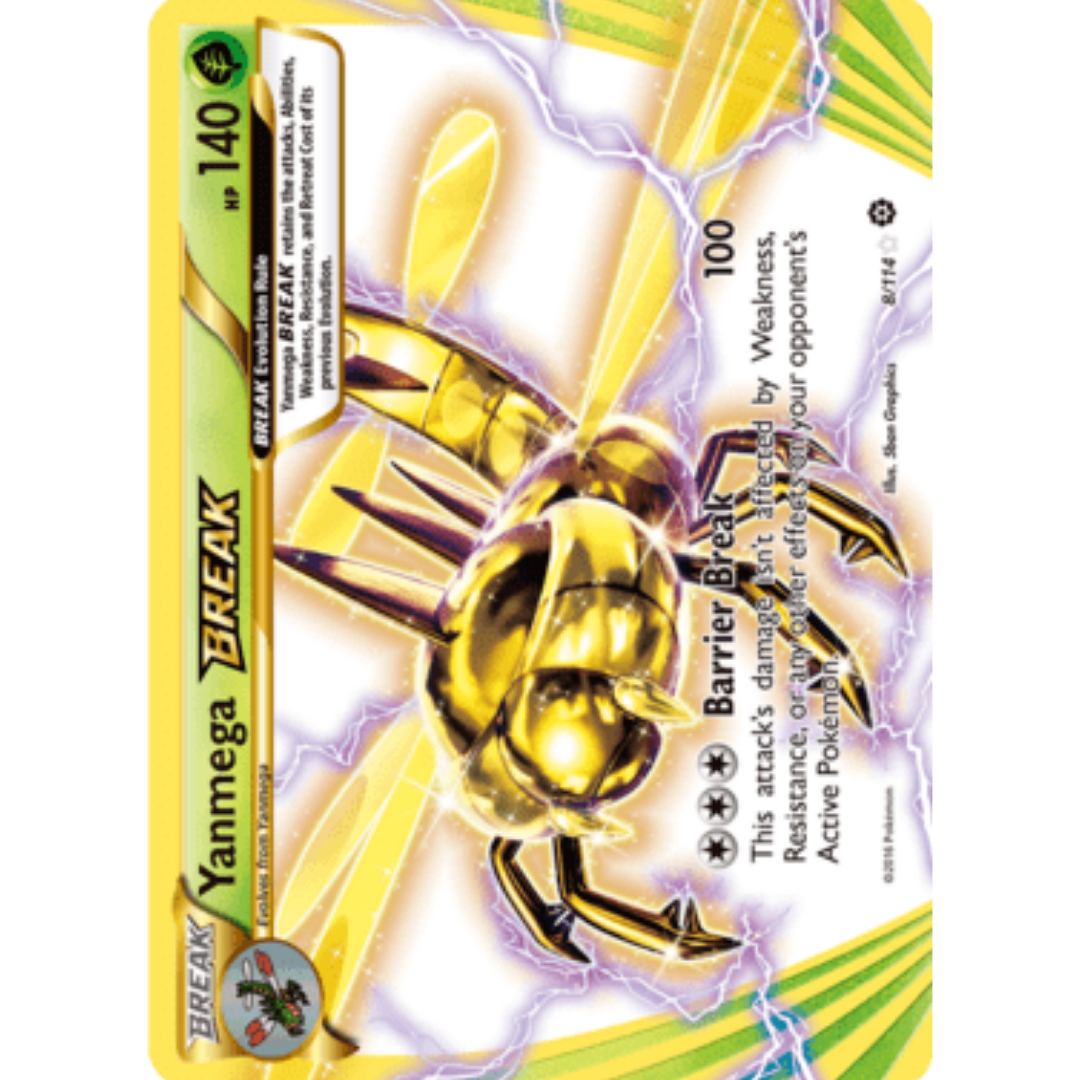 Yanmega BREAK 008/114 - Holofoil XY Steam Siege - Rare BREAK