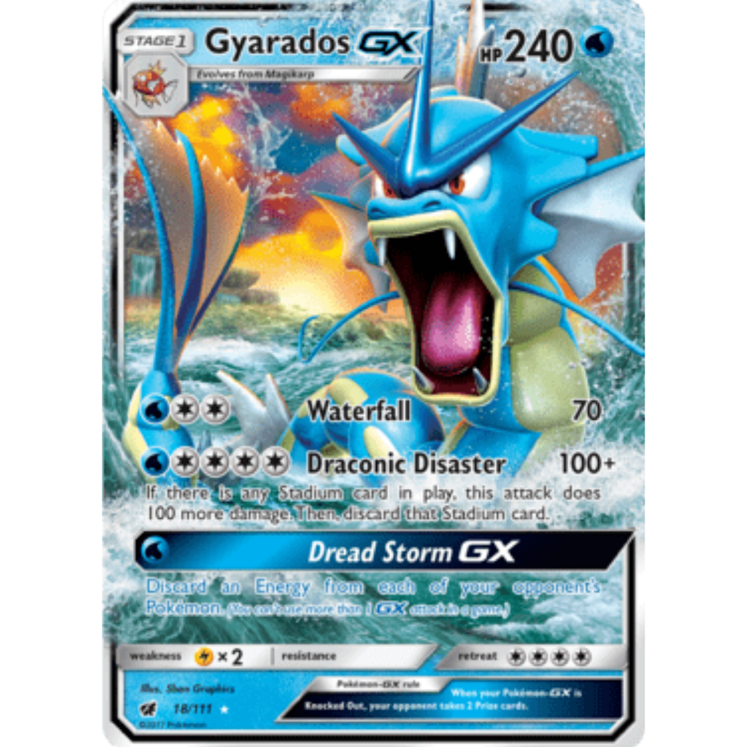 Gyarados GX 018 - Holofoil SM Crimson Invasion - Ultra Rare