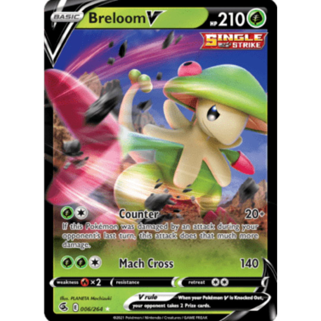 Breloom V 006 - Holofoil SWSH08 Fusion Strike - Ultra Rare