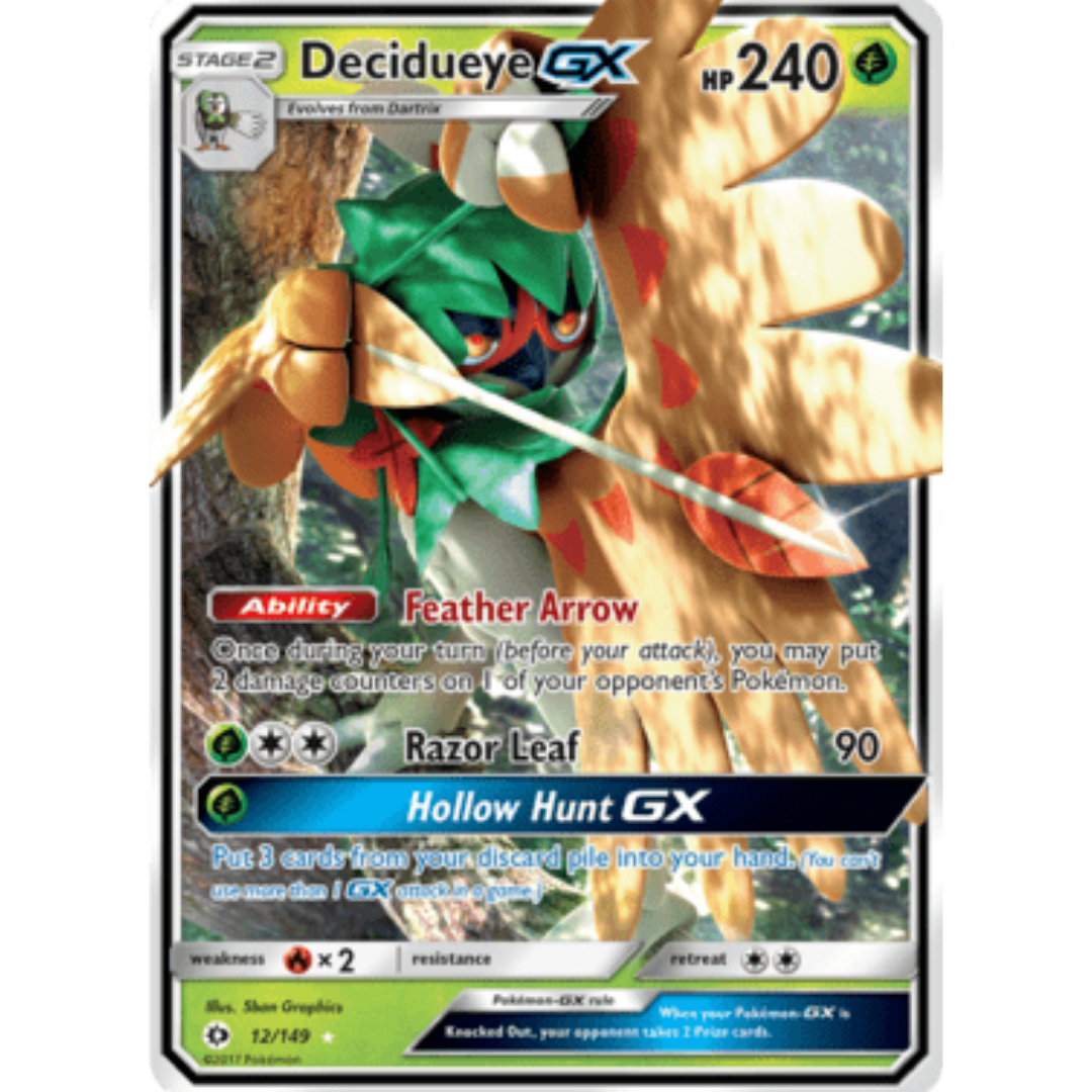Decidueye GX 012 - Holofoil SM Base Set - Ultra Rare