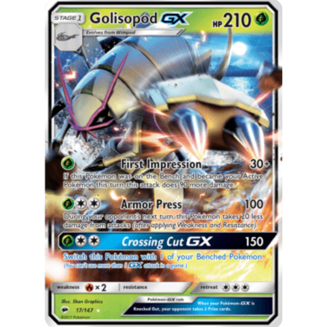 Golisopod GX 017 - Holofoil SM Burning Shadows - Ultra Rare