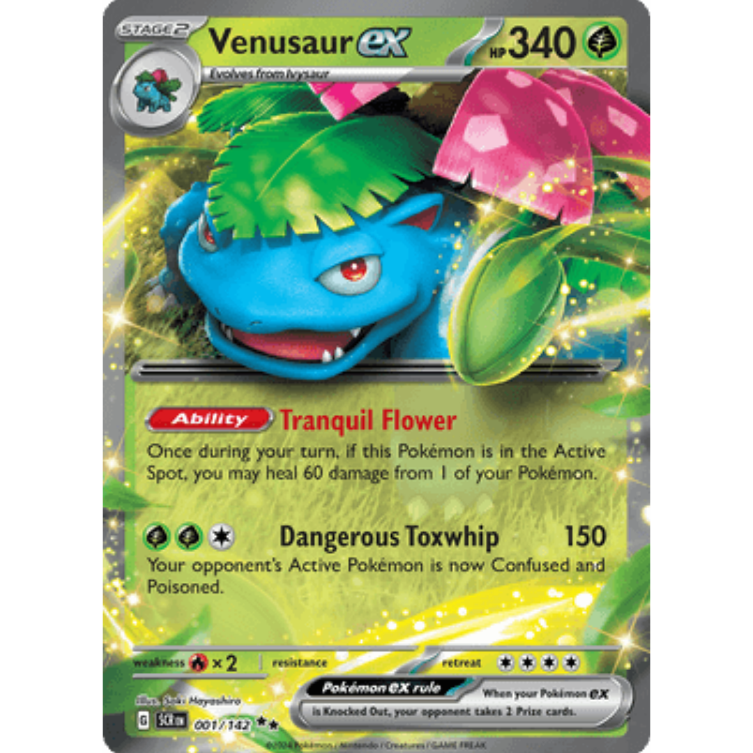 Venusaur ex 001/142 - Holofoil SV07 Stellar Crown - Double Rare