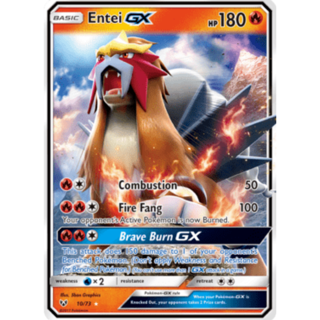 Entei GX 010 - Holofoil Shining Legends - Ultra Rare