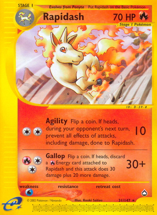 Rapidash 031 Aquapolis - Rare