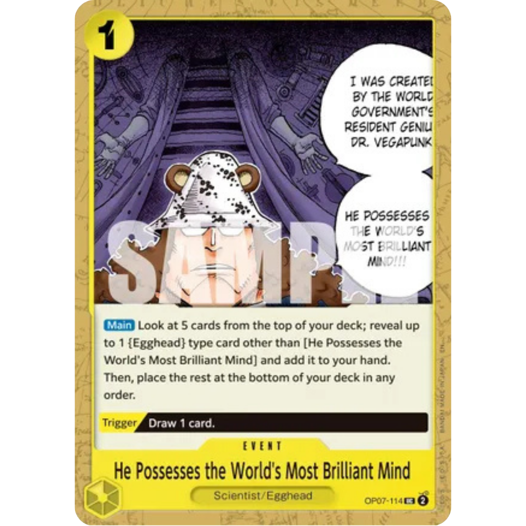 He Possesses the World's Most Brilliant Mind (Reprint) (OP07-114) - Premium Booster -The Best- Vol. 2