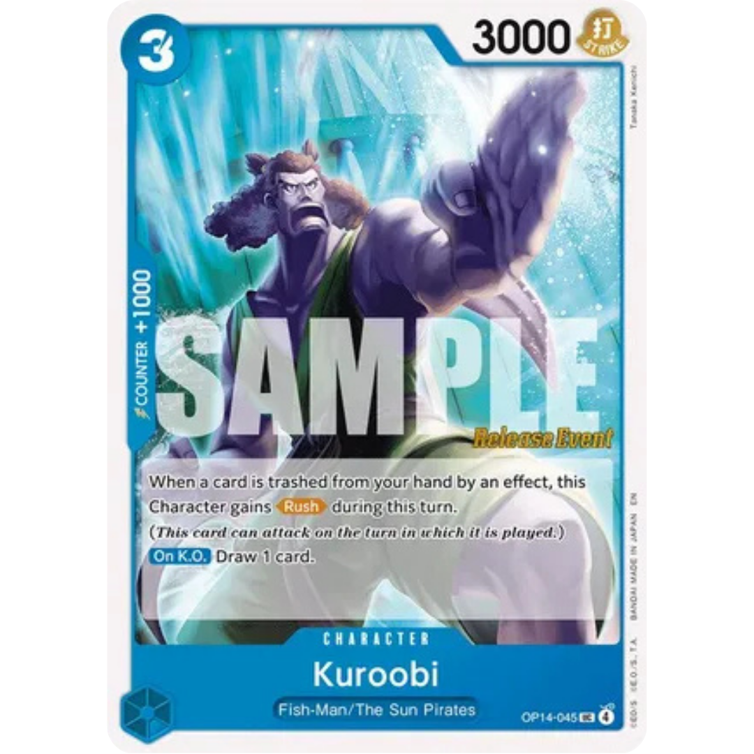 Kuroobi (OP14-045) - The Azure Sea's Seven Release Event Cards