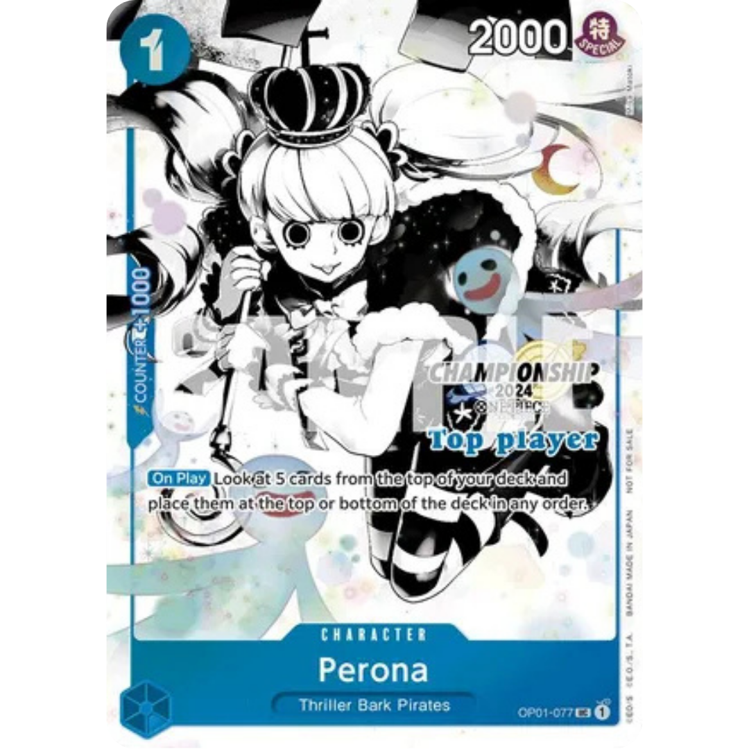 Perona (Championship 2024 Top Player Pack Vol. 2) (OP01-077) - One Piece Promotion Cards Foil