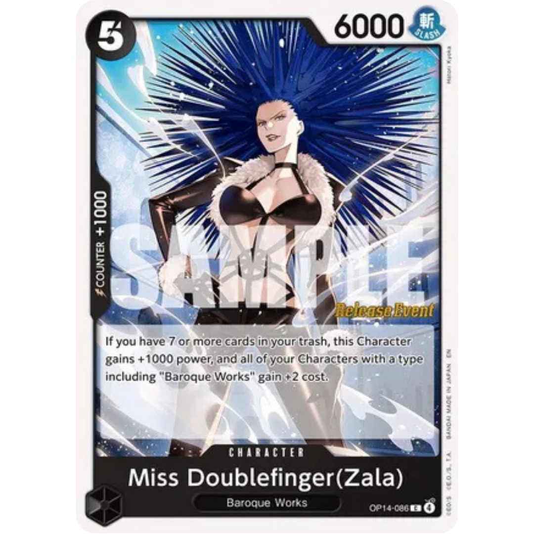Miss Doublefinger(Zala) (OP14-086) - The Azure Sea's Seven Release Event Cards