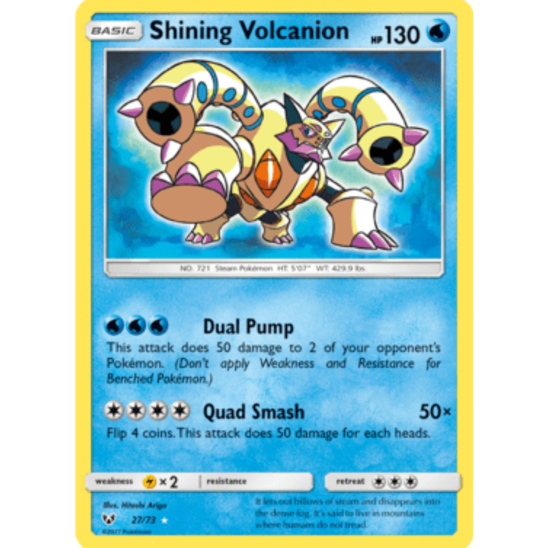 Shining Volcanion 027 - Holofoil Shining Legends - Shiny Holo Rare